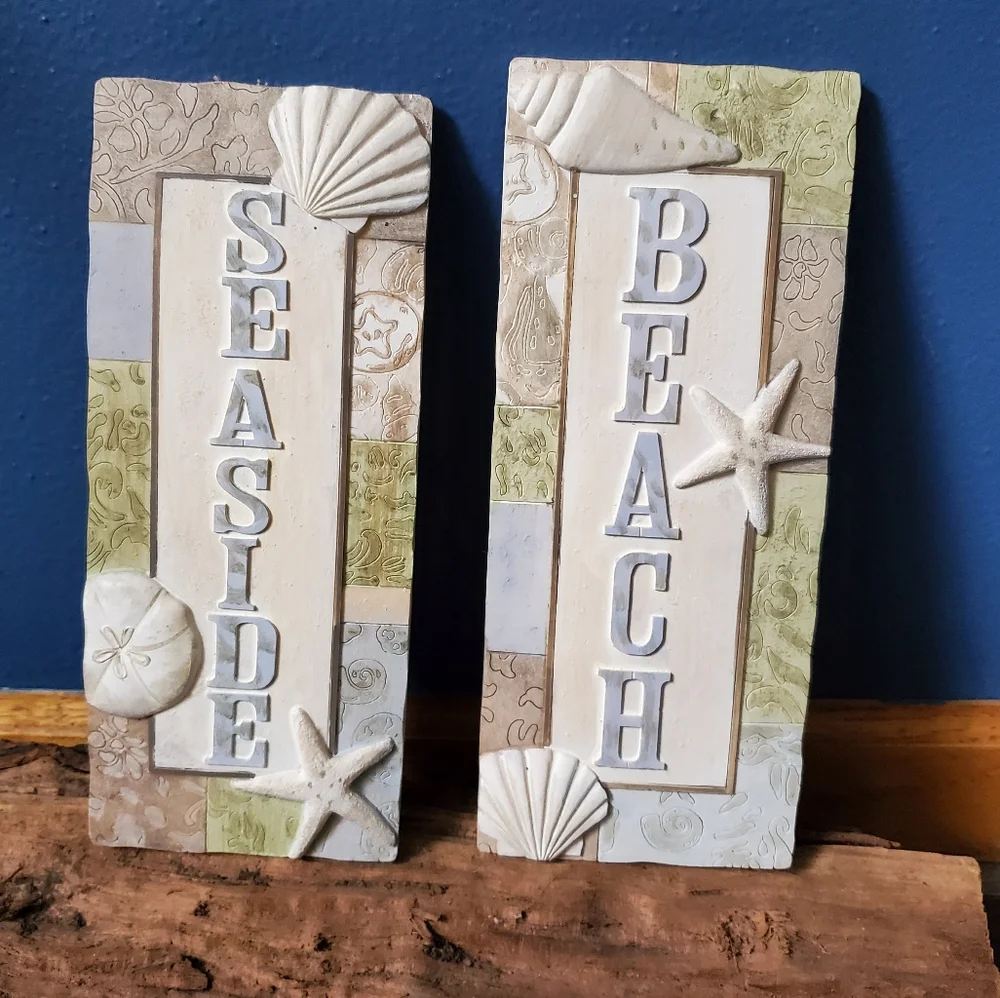 Beach and Seaside Hanging Wall Art Plaques
